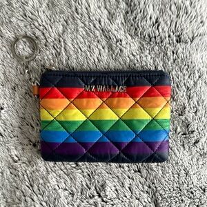 MZ Wallace Dawn Rainbow Stripe Metro Key Pouch